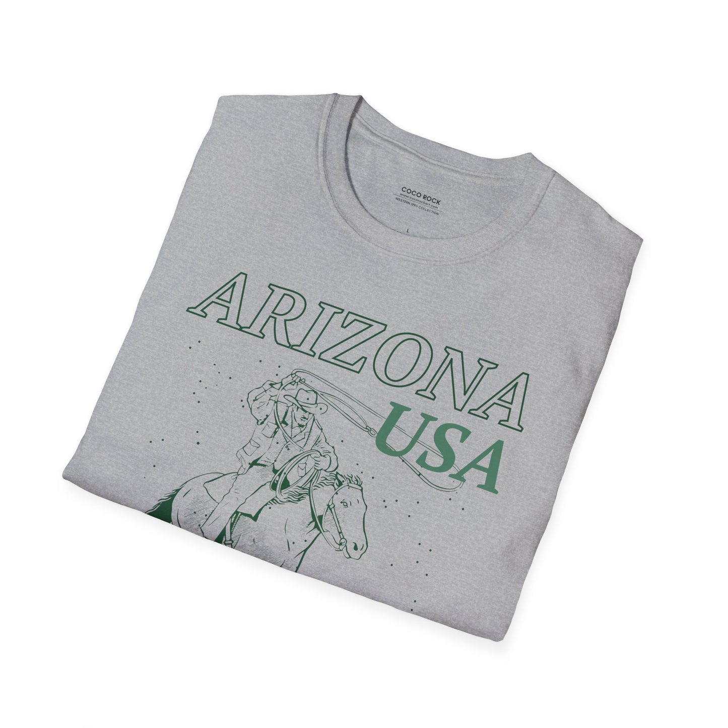 Arizona, USA, Cowboy Lasso Graphic T-Shirt, Western 1995 Graphic Tee Collection