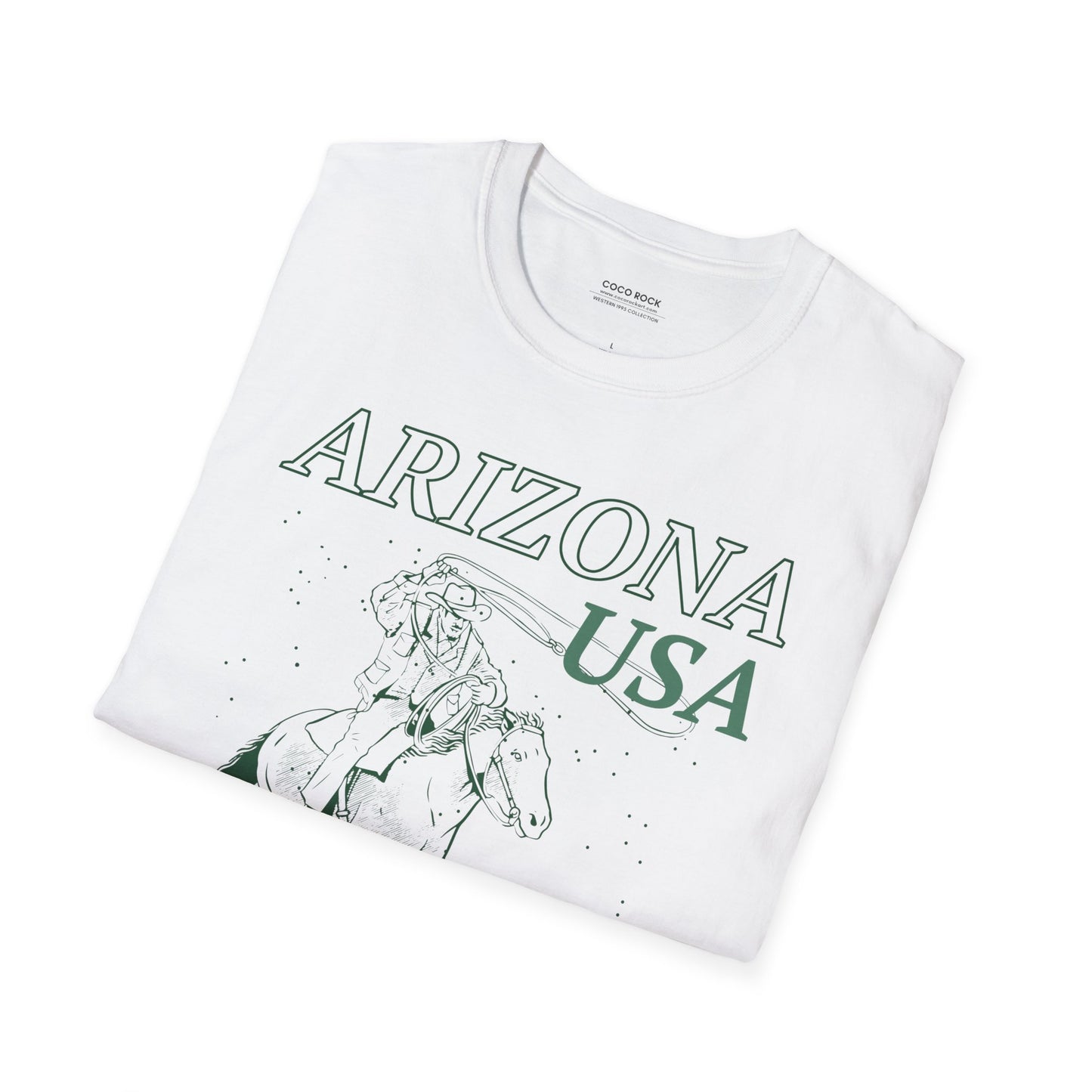 Arizona, USA, Cowboy Lasso Graphic T-Shirt, Western 1995 Graphic Tee Collection