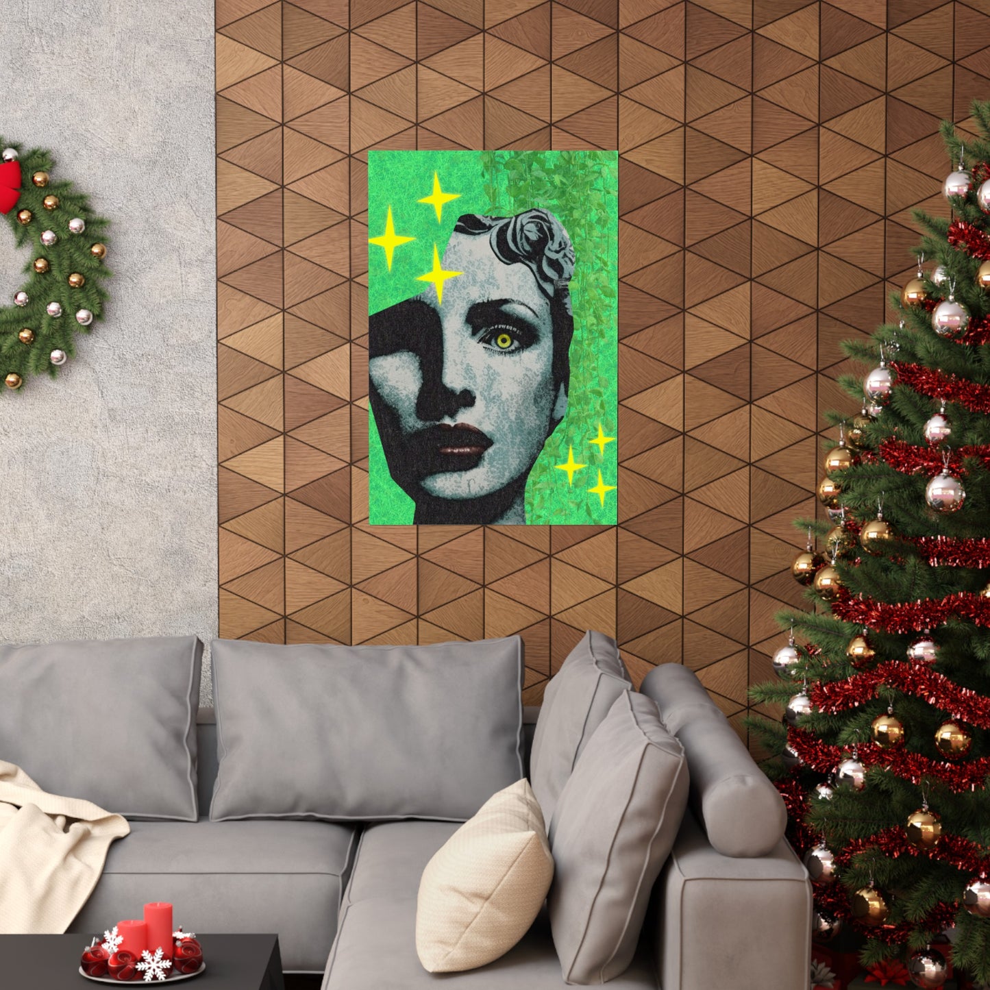 Copy of Eclectic Mixed Media Art - Moss Bust - Matte Vertical Posters