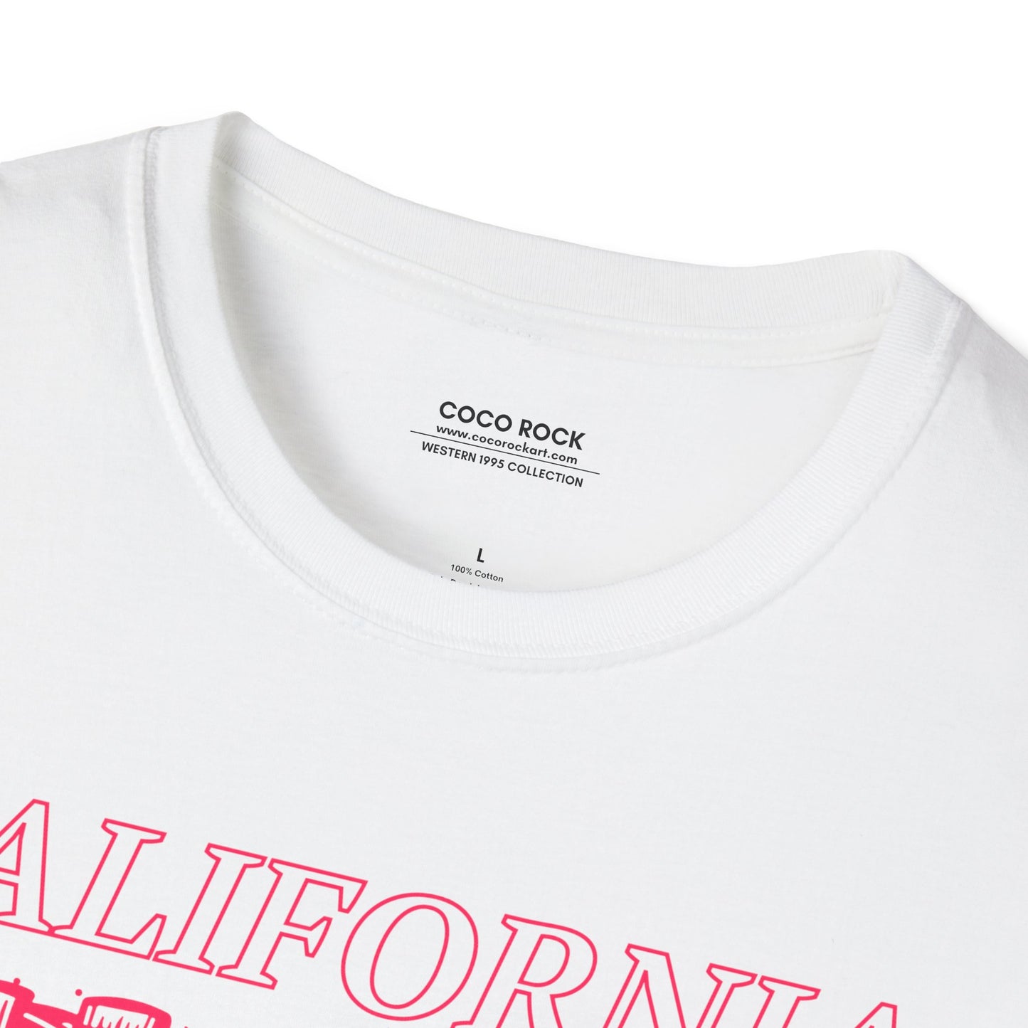 California, USA, Pink Cowboy Boots Graphic T-Shirt, Western 1995 Graphic Tee Collection