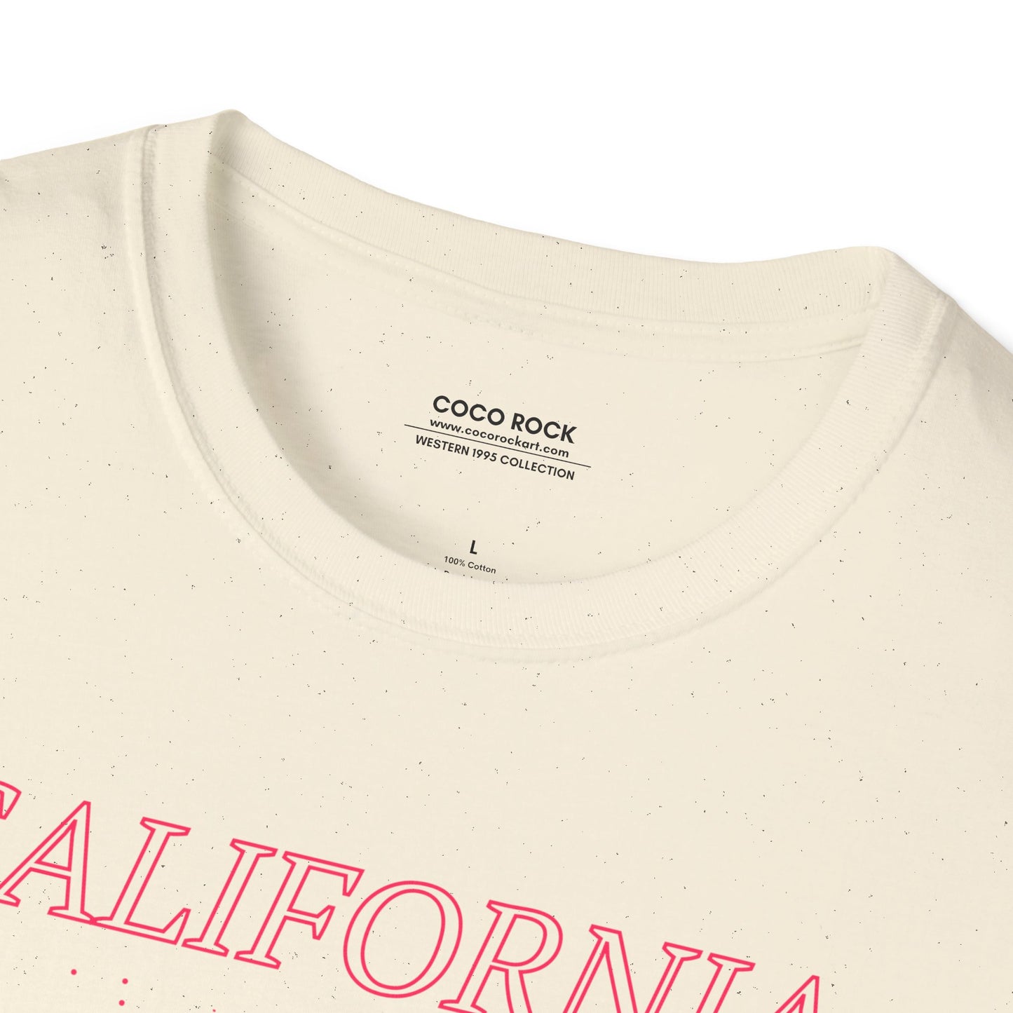 California, USA, Pink Desert Cactus Graphic T-Shirt, Western 1995 Graphic Tee Collection