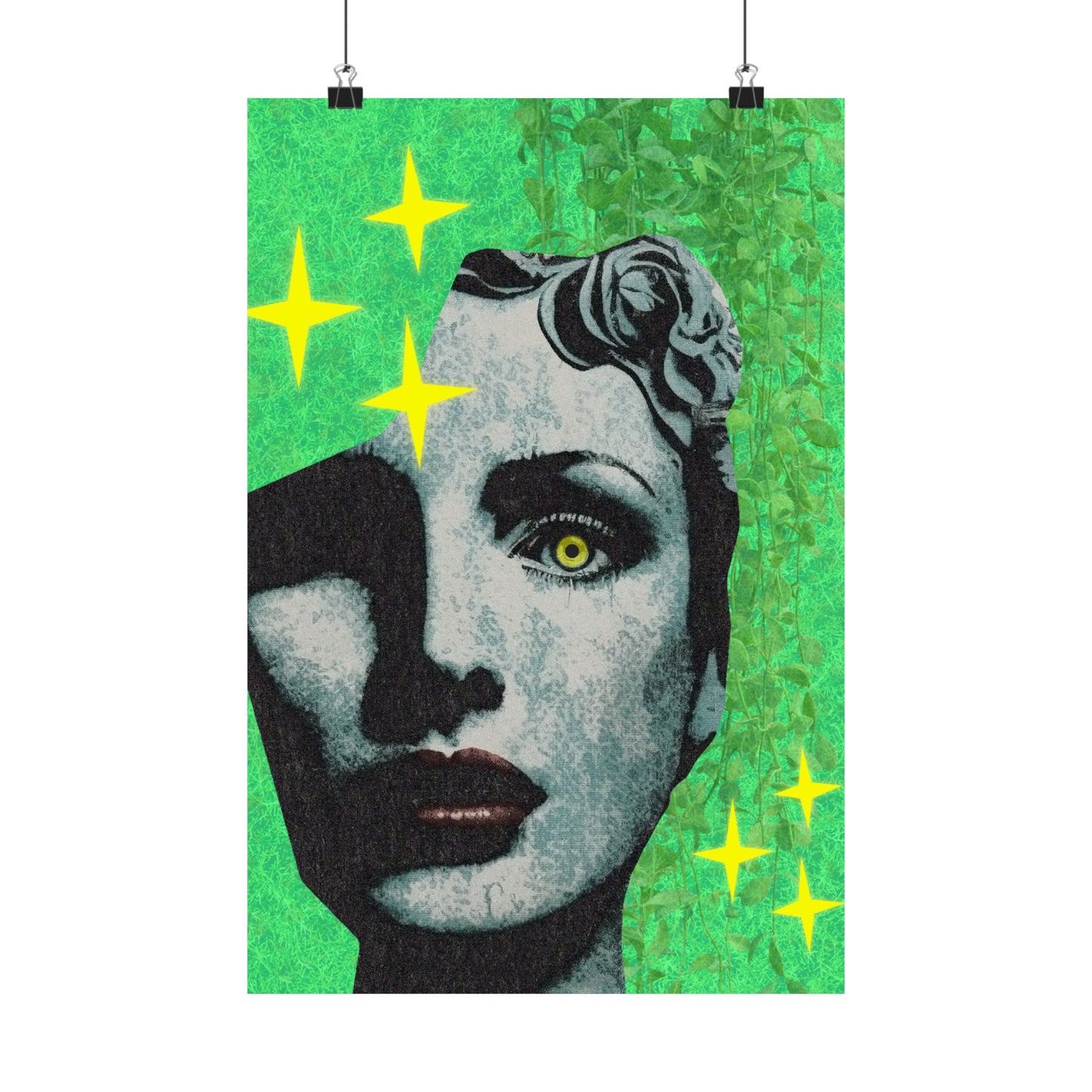 Copy of Eclectic Mixed Media Art - Moss Bust - Matte Vertical Posters