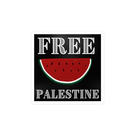 Free Palestine Watermelon Sticker Kiss-Cut Vinyl Decals