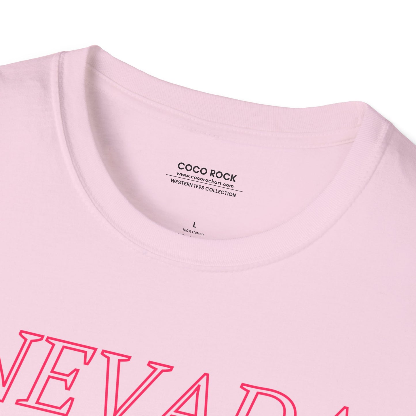 Nevada, USA, Pink Desert Cactus Graphic T-Shirt, Western 1995 Graphic Tee Collection