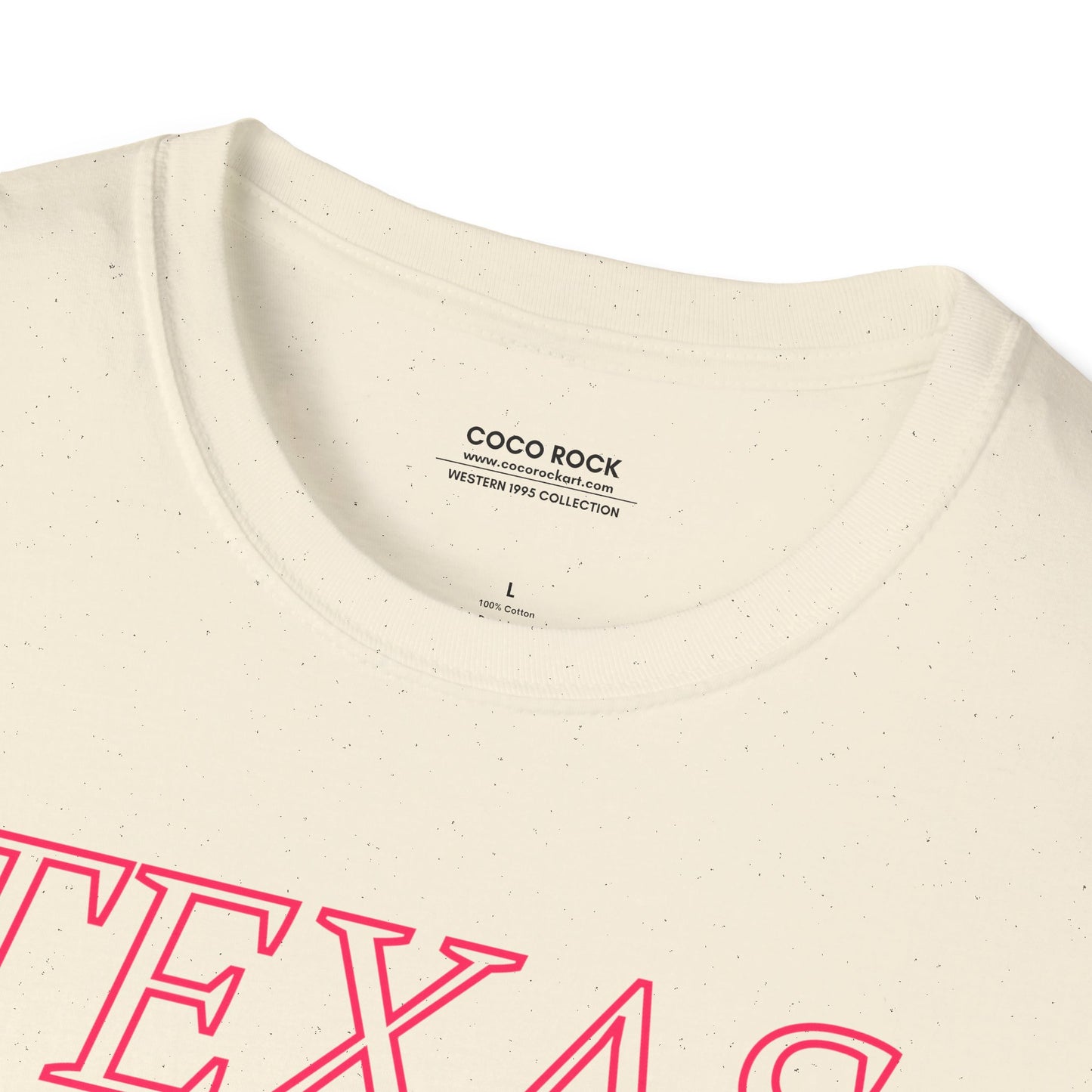 Texas, USA, Pink Desert Cactus Graphic T-Shirt, Western 1995 Graphic Tee Collection