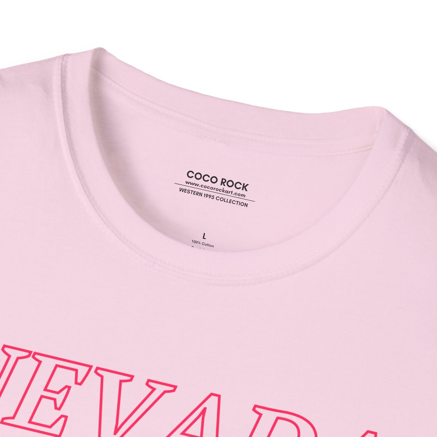 Nevada, USA, Pink Cowboy Lasso Graphic T-Shirt, Western 1995 Graphic Tee Collection