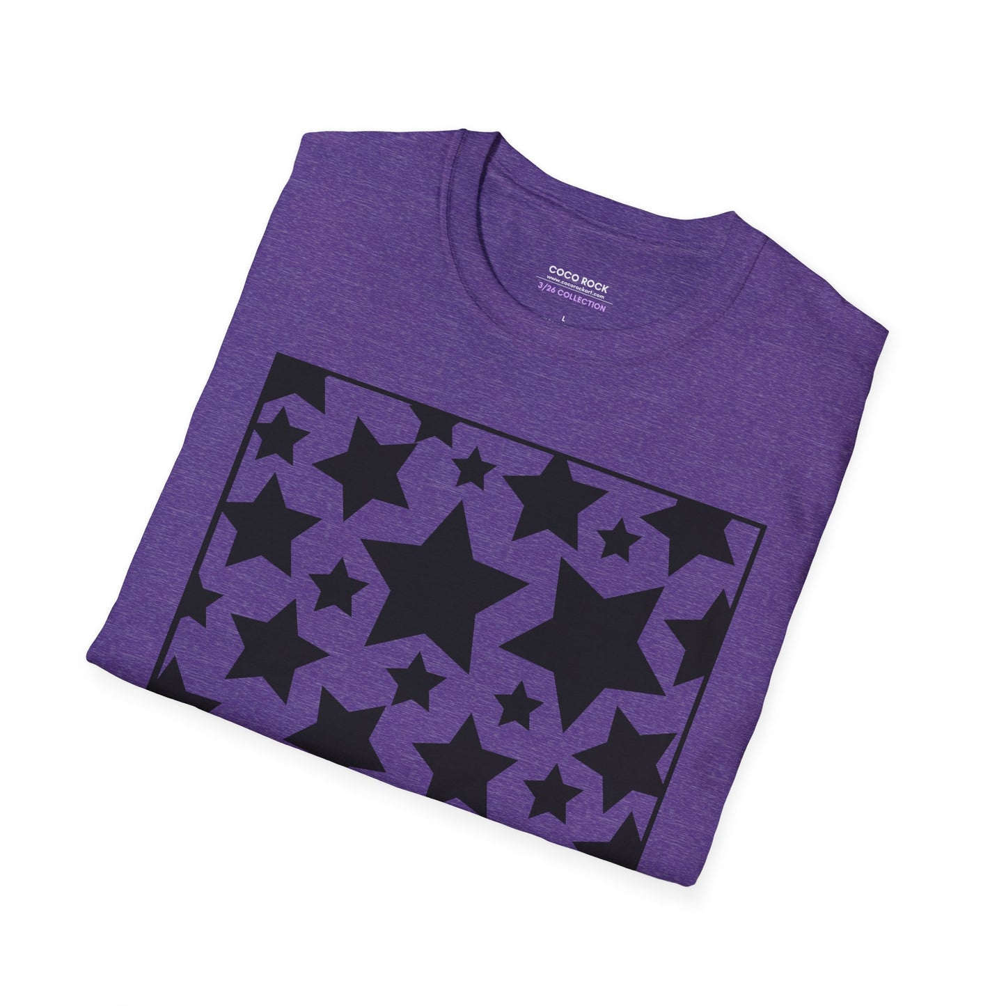 Black Star Pattern - 3/26 Collection - Graphic Unisex Softstyle T-Shirt