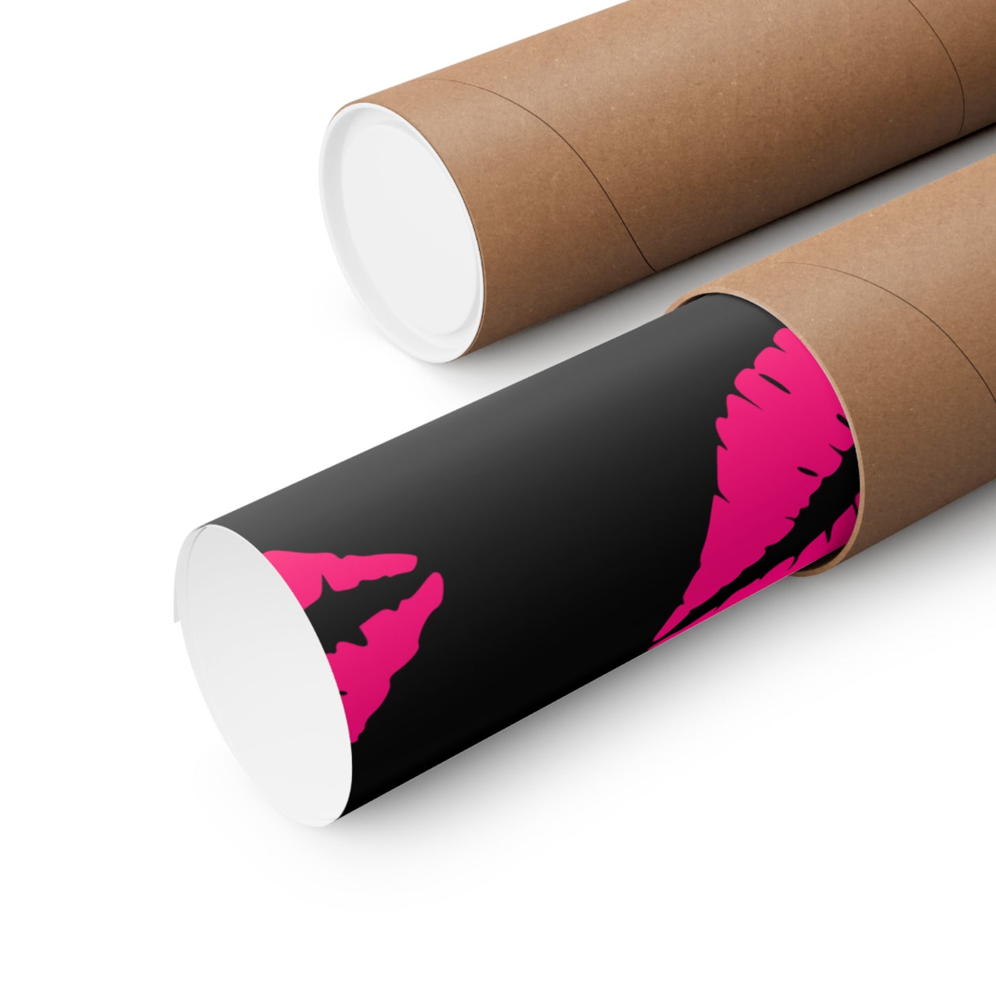 Pop Pink Wall Art - Pink Lips - Matte Vertical Posters