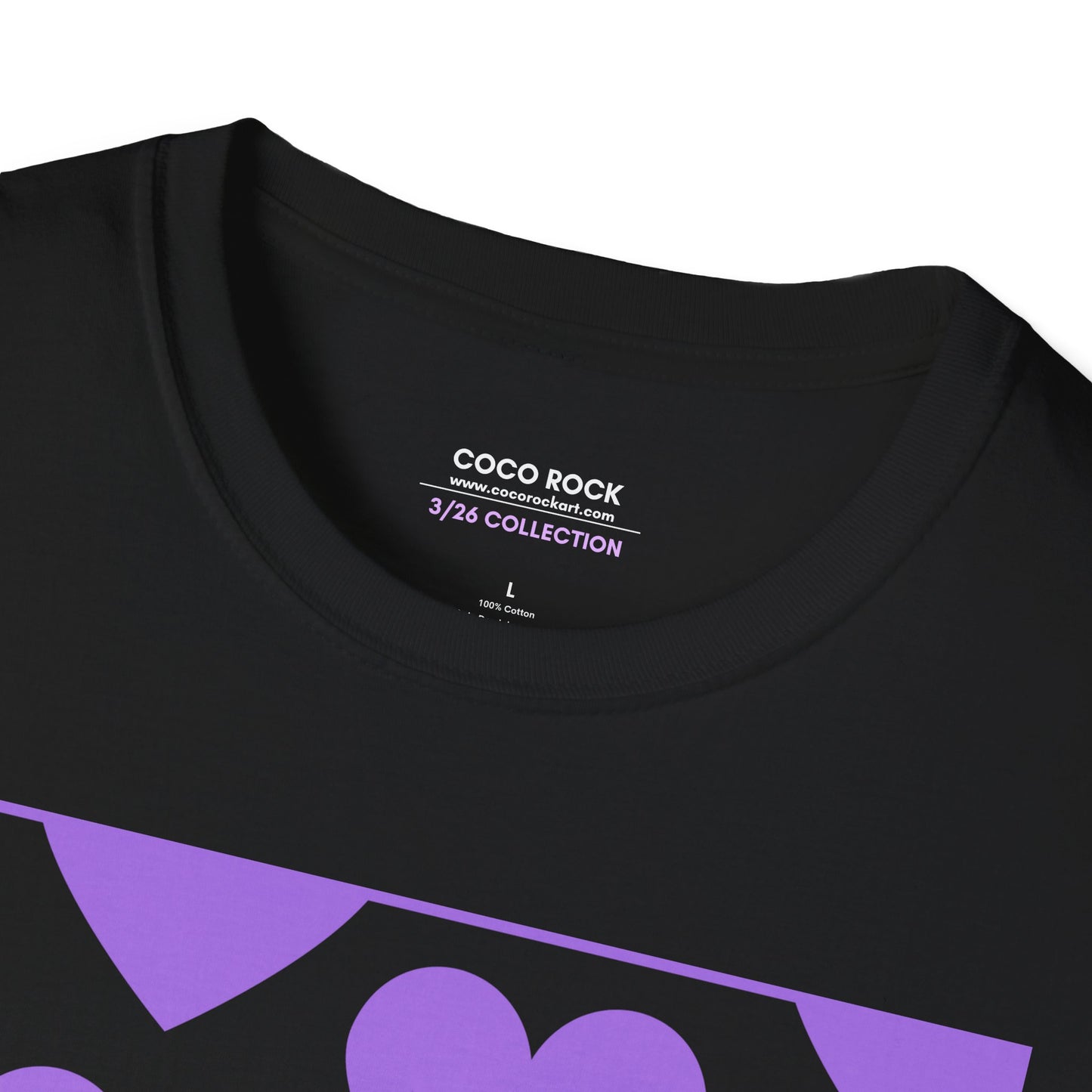 Purple Heart Pattern - 3/26 Collection - Graphic Unisex Softstyle T-Shirt