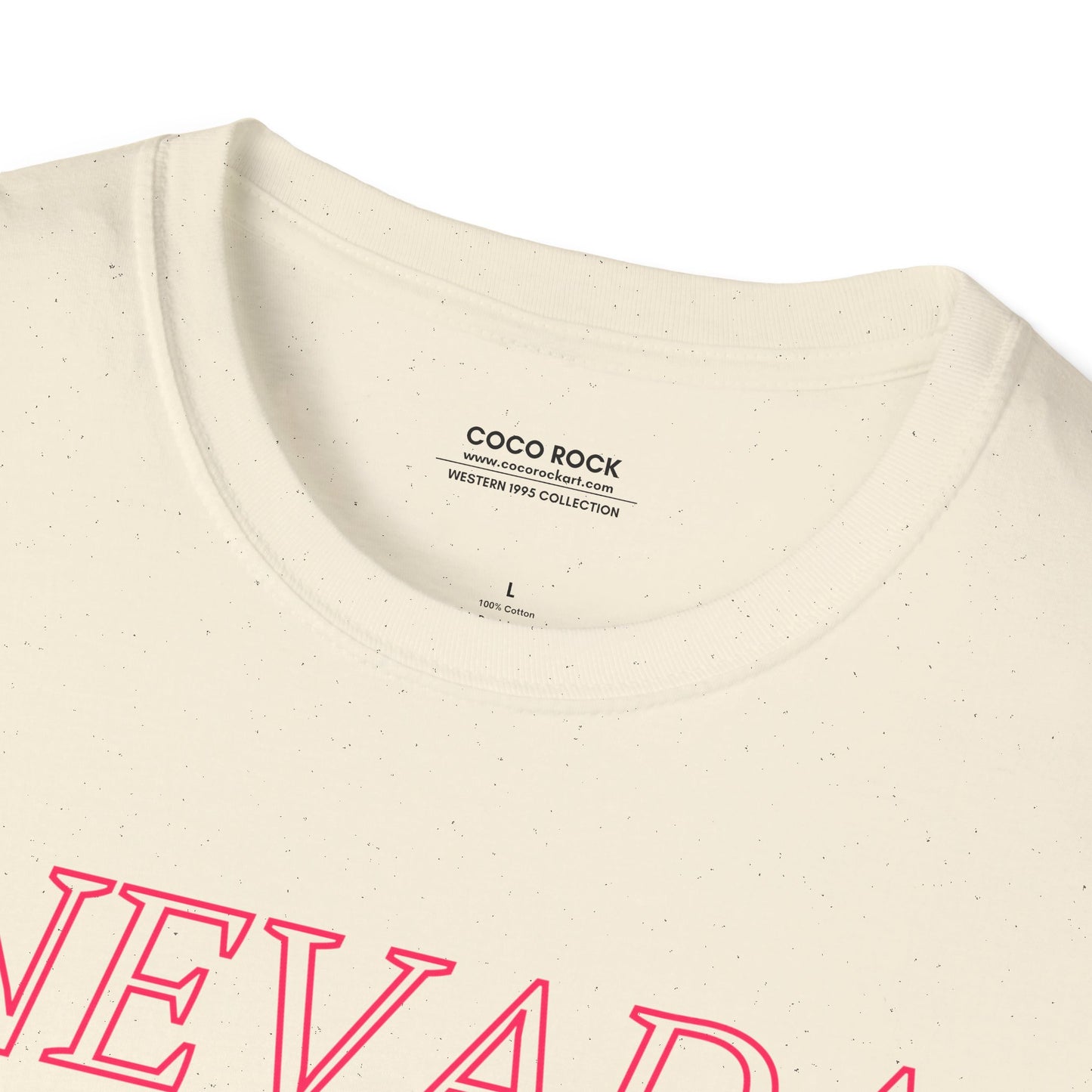 Nevada, USA, Pink Desert Cactus Graphic T-Shirt, Western 1995 Graphic Tee Collection