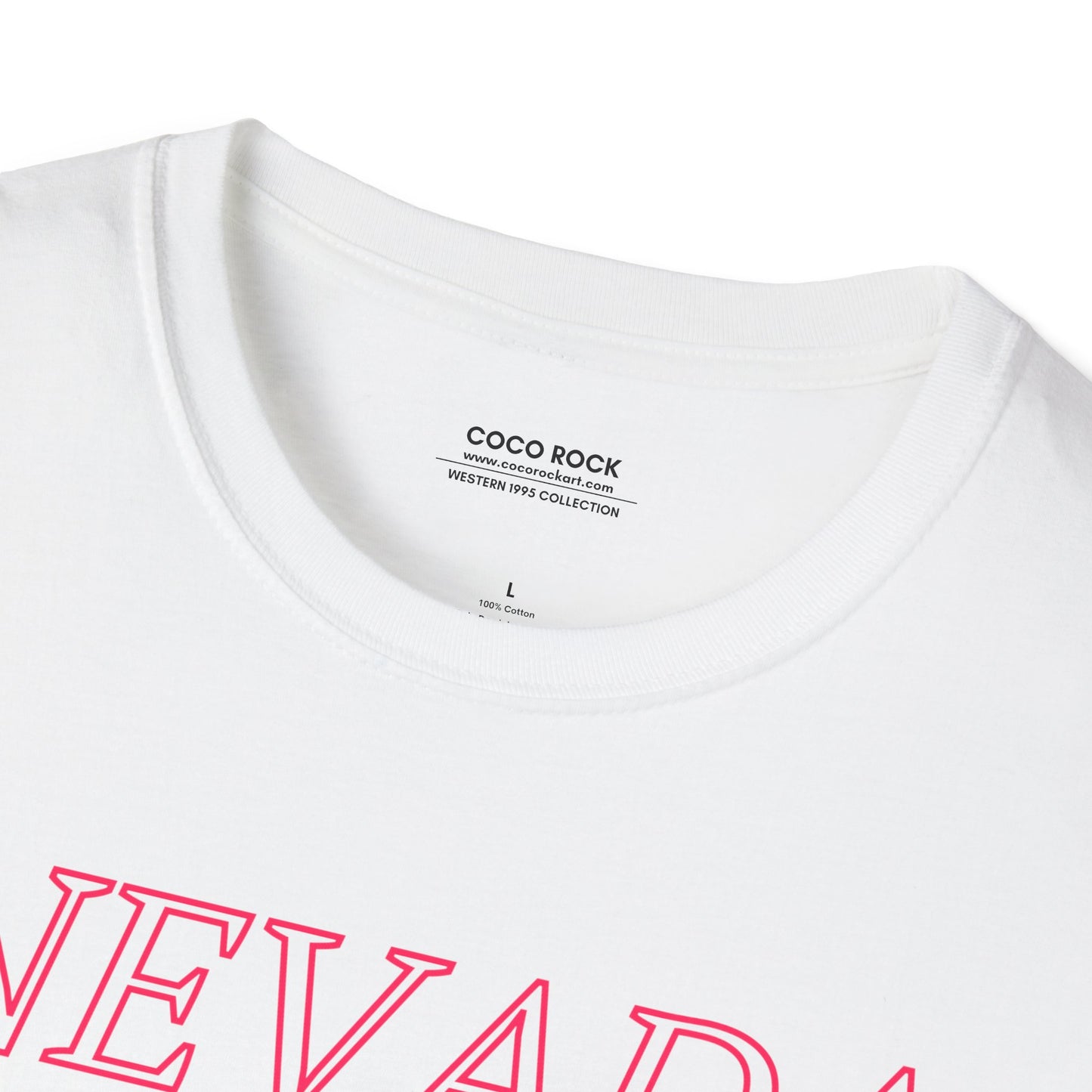 Nevada, USA, Pink Desert Cactus Graphic T-Shirt, Western 1995 Graphic Tee Collection