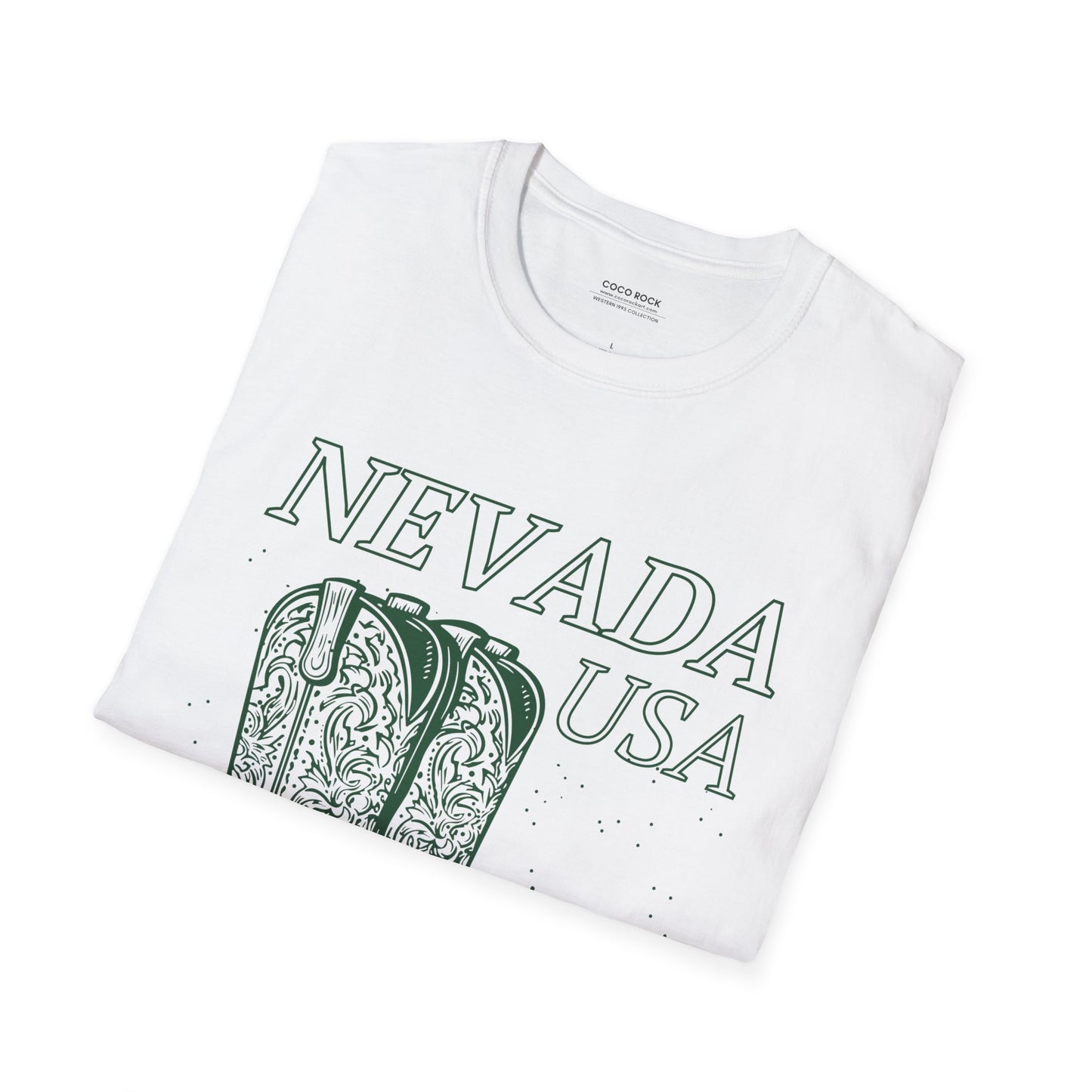 Nevada, USA, Cowboy Boots Graphic T-Shirt, Western 1995 Graphic Tee Collection