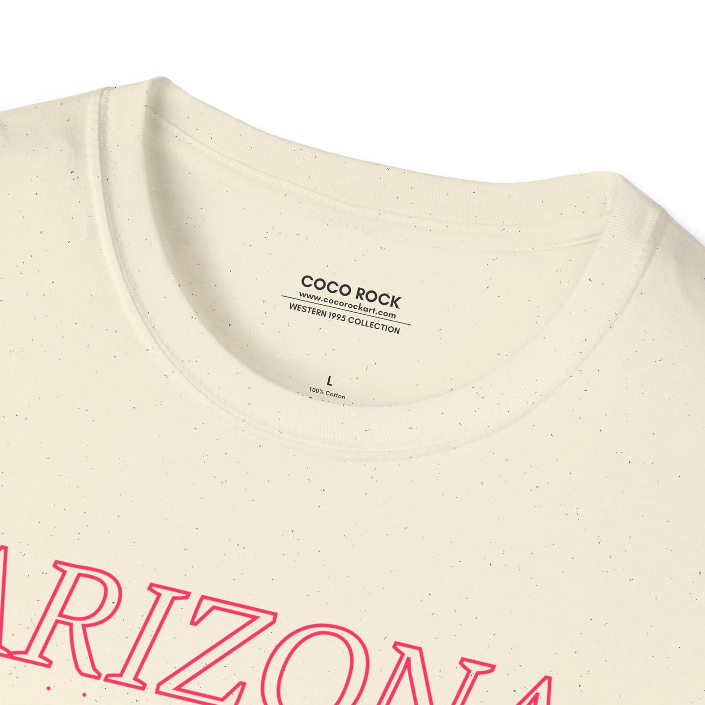 Arizona, USA, Pink Desert Cactus Graphic T-Shirt, Western 1995 Graphic Tee Collection