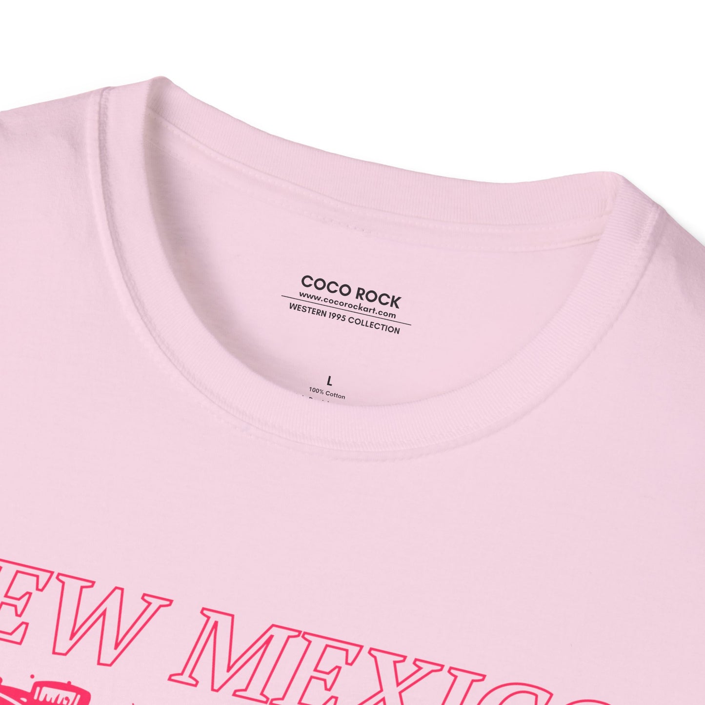 New Mexico, USA, Pink Cowboy Boots Graphic T-Shirt, Western 1995 Graphic Tee Collection