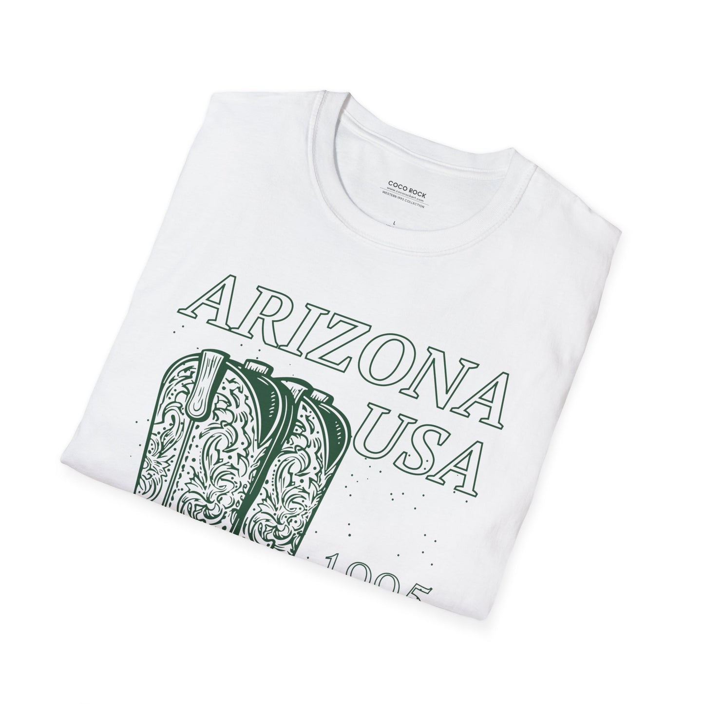 Arizona, USA, Cowboy Boots Graphic T-Shirt, Western 1995 Graphic Tee Collection