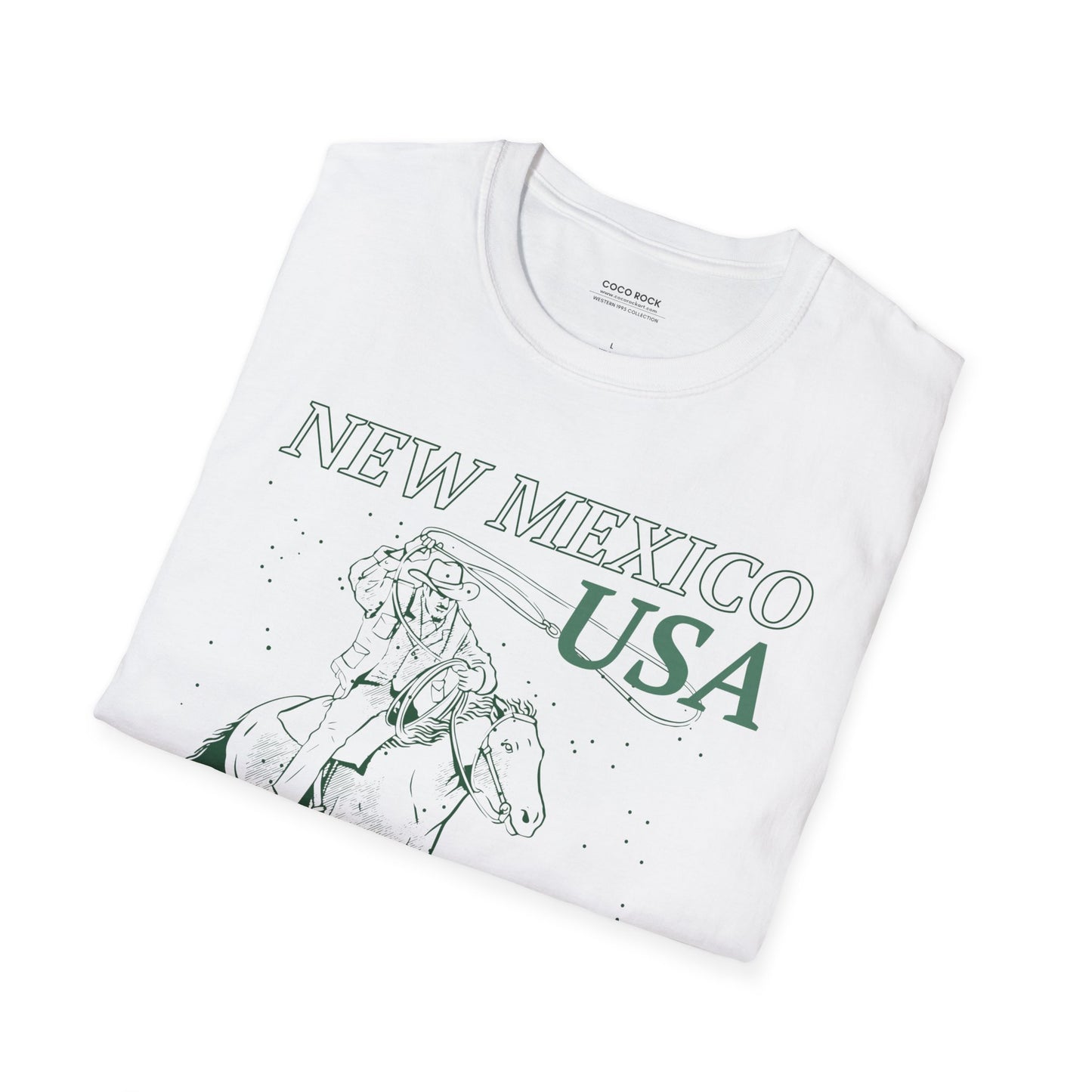 New Mexico, USA, Cowboy Lasso Graphic T-Shirt, Western 1995 Graphic Tee Collection