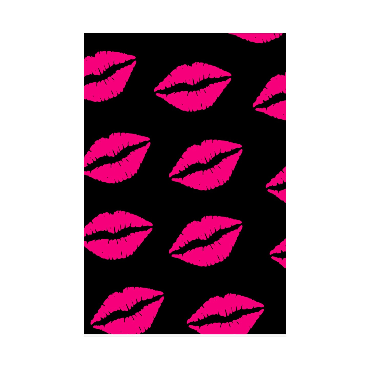 Pop Pink Wall Art - Pink Lips - Matte Vertical Posters