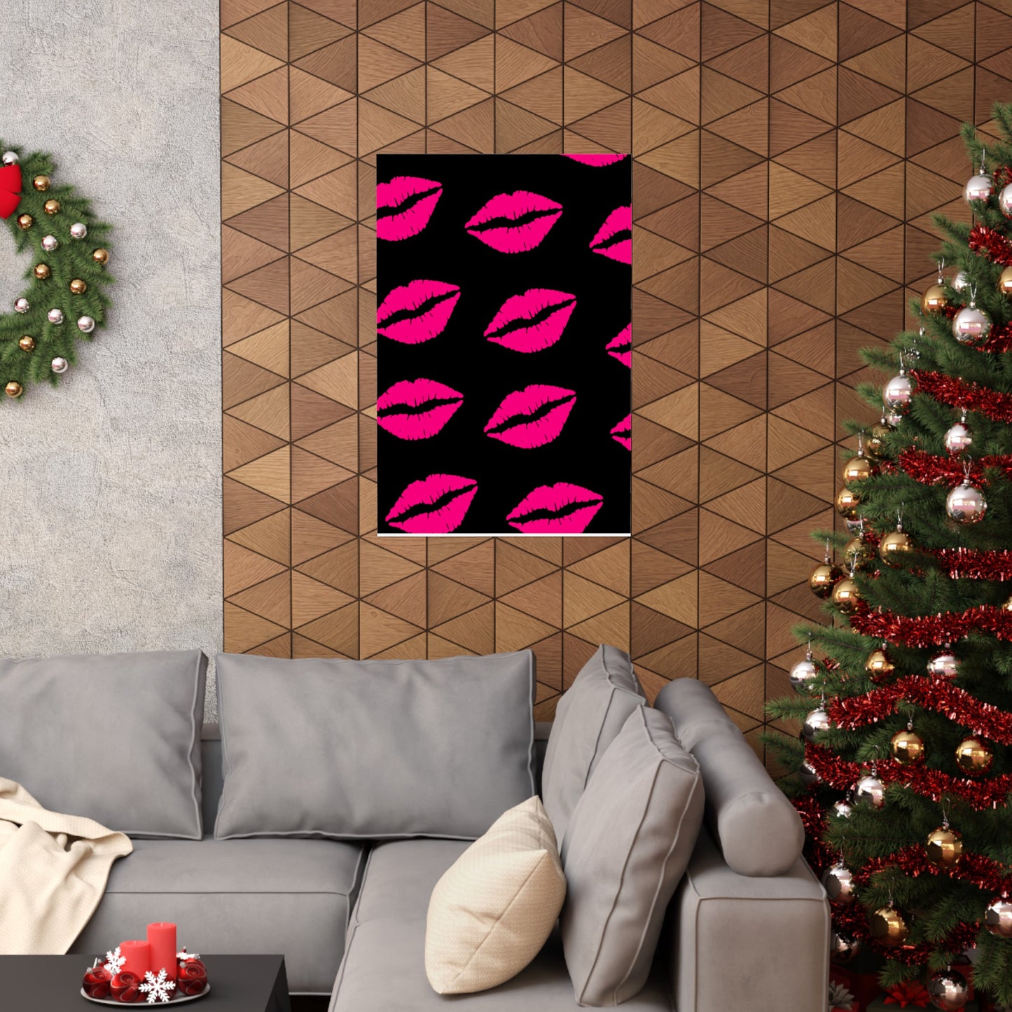 Pop Pink Wall Art - Pink Lips - Matte Vertical Posters