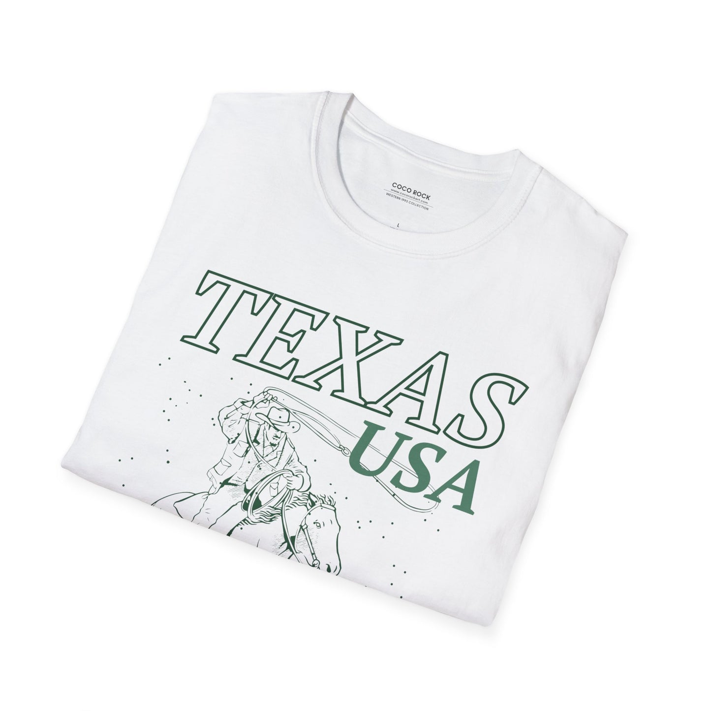 Texas, USA, Cowboy Lasso Graphic T-Shirt, Western 1995 Graphic Tee Collection