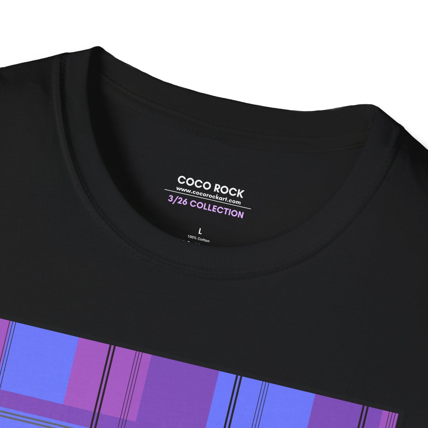 Purple Plaid Pattern - 3/26 Collection - Graphic Unisex Softstyle T-Shirt